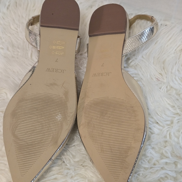 J. Crew Silver and Gold Slingback Flats - Picture 5 of 9